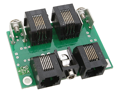 NCE 207 UTP Cab Bus Fascia Panel with RJ12 (Telephone Type) Connectors - All Scale Part # 524-207