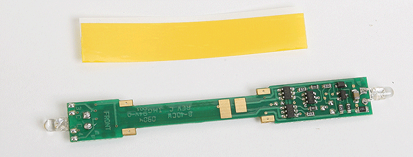 NCE 120 N12A0 Plug-and-Play Decoder for N Scale Atlas Trains with Golden Glow LED Lights, Ideal for N Scale Model Railroads