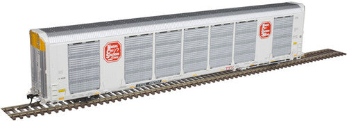 HO Scale Atlas 20006441 Gunderson Multi - Max Auto Rack Model for Kansas City Southern (KCS) Railway in White Color, Road Number #697147