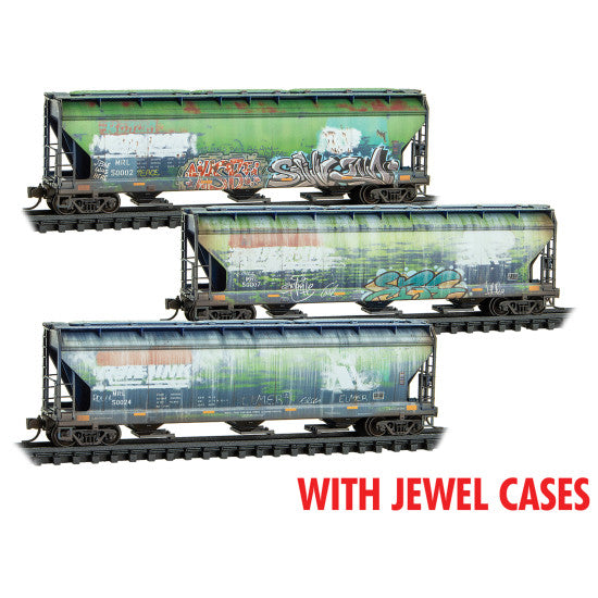Micro-Trains 983 05 077 Weathered 3-Pack N Scale MRL Montana Rail Link Models