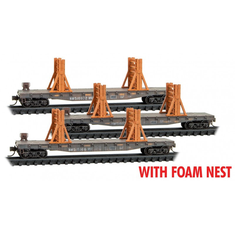 Micro Trains N Scale Norfolk Southern Ribbon Rail #1 3-Pack