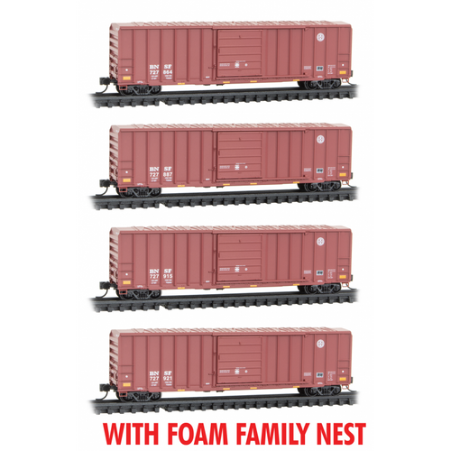 Micro Trains 993 00 193 BNSF N Scale Model Train Set - 4 Piece Pack, Road Pack #193