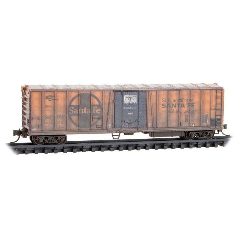 Micro-Trains N Scale ATSF Santa Fe Weathered 2-pk Released in 11/23