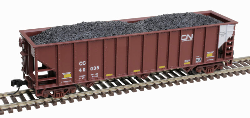 N Scale Model Train - ATLAS Trainman 50005844 90 Ton Hopper in Boxcar Red and White of Canadian National CC #40035