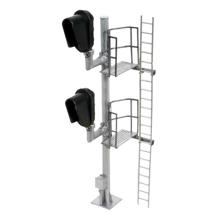 ATLAS 70000097 HO Scale Double-Head Modern Hooded Right-Hand Signal for Model Trains