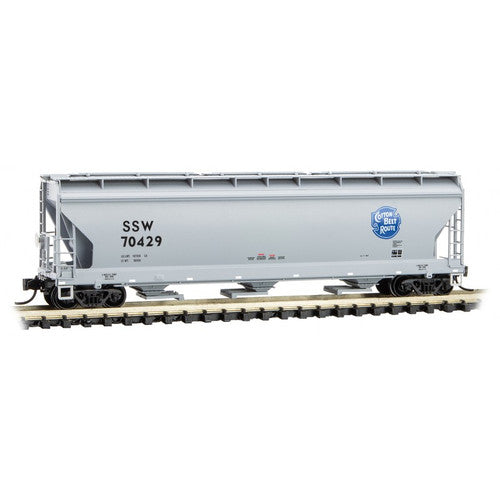 N Scale Micro-Trains 3-Bay Covered Hopper Model - St. Louis Southwestern Cotton Belt #70429 (489-09400621)