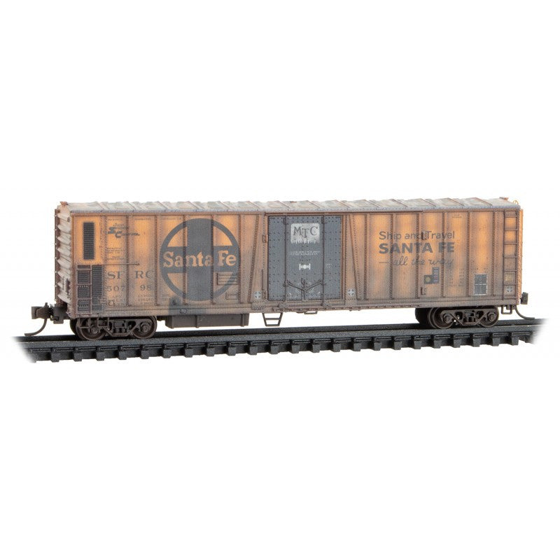Micro-Trains N Scale ATSF Santa Fe Weathered 2-pk Released in 11/23