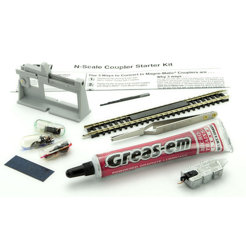 N Scale Model Train Coupler Starter Kit - MICRO TRAINS 988 00 081 (1050) with Magne - Matic and True - Scale Compatibility