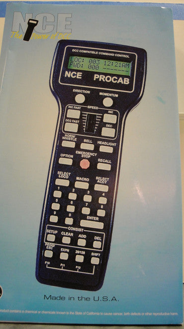 NCE 11 Deluxe Master ProCabR All-Scale Wireless DCC Throttle 05240011