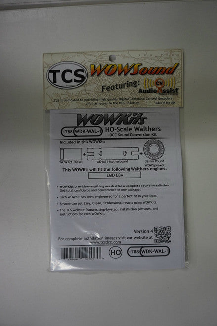 1788 TCS Train Control Systems HO Scale Conversion Kit for Walthers WDK - WAL - 1 WOW Diesel Version 4, Suitable for YankeeDabbler, Part Number 745 - 1788