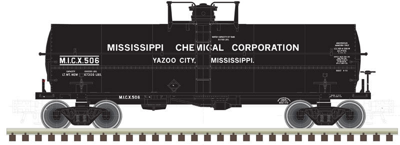 Atlas 11,000 Gallon N Scale Tank Car - Mississippi Chemical #501 Part #150 - 50004738