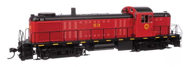 Walthers 20703 HO Scale Alco RS-2 Model Locomotive - Chicago Great Western #53 with Water-cooled Stack, DCC & Sound (Deramus Red, Black, Yellow)