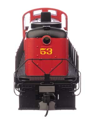 Walthers 20703 HO Scale Alco RS-2 Model Locomotive - Chicago Great Western #53 with Water-cooled Stack, DCC & Sound (Deramus Red, Black, Yellow)