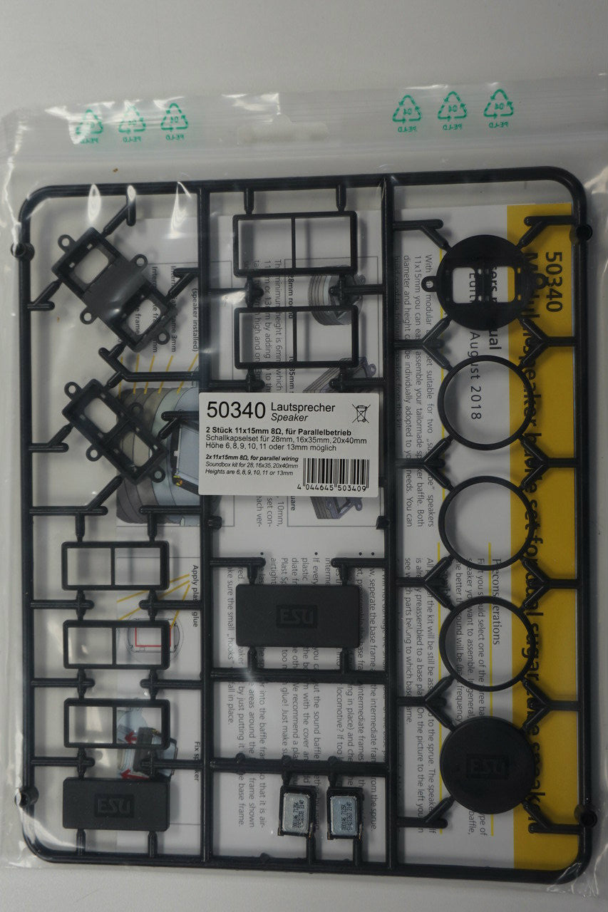 ESU 50340 Dual 11x15mm Modular Speaker Set for Multiple Sizes (All Scales) 397 - 50340