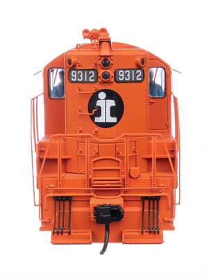 WalthersProto HO Scale Model Train - EMD GP9 IC Illinois Central #9312 with DCC & Sound in Orange, White, and Black Color Scheme