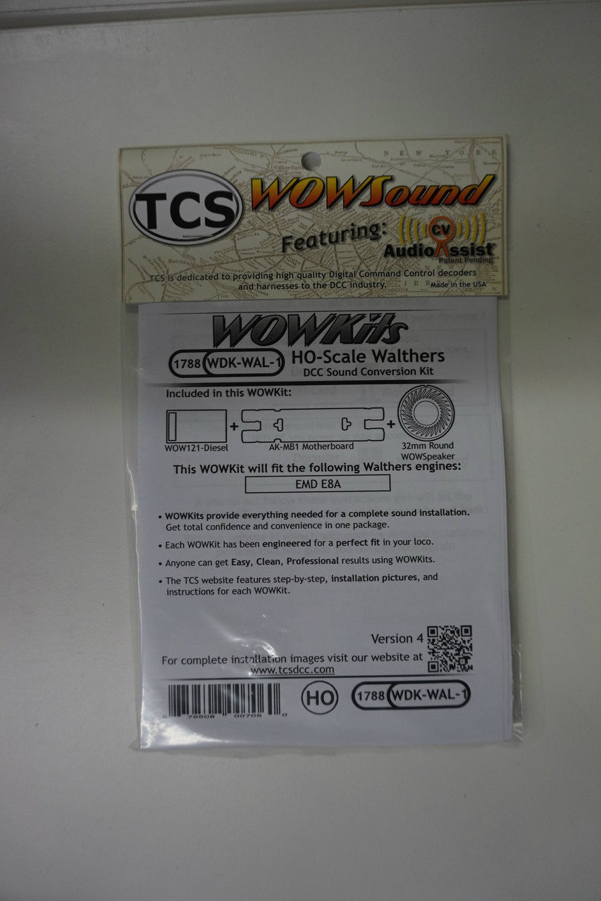 1788 TCS Train Control Systems HO Scale Conversion Kit for Walthers WDK - WAL - 1 WOW Diesel Version 4, Suitable for YankeeDabbler, Part Number 745 - 1788