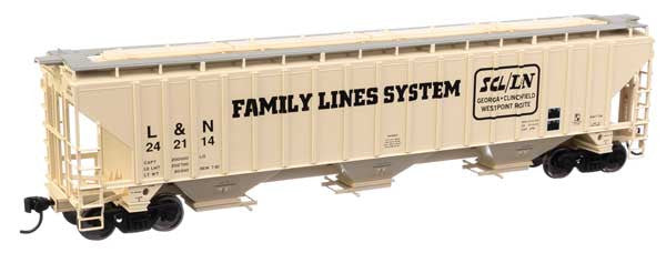 HO Scale Walthers 910-49023 L&N Trinity 4750 3-Bay Covered Hopper #242114