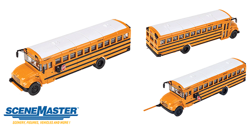 Walthers HO Scale Assembled SceneMaster International CE School Bus in Vibrant Yellow and Clean White - Model Number 949 - 11701