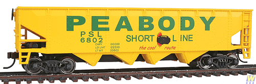 Walthers Trainline HO Scale 40' Offset Quad Hop PSL - PEABODY Short Line #6802