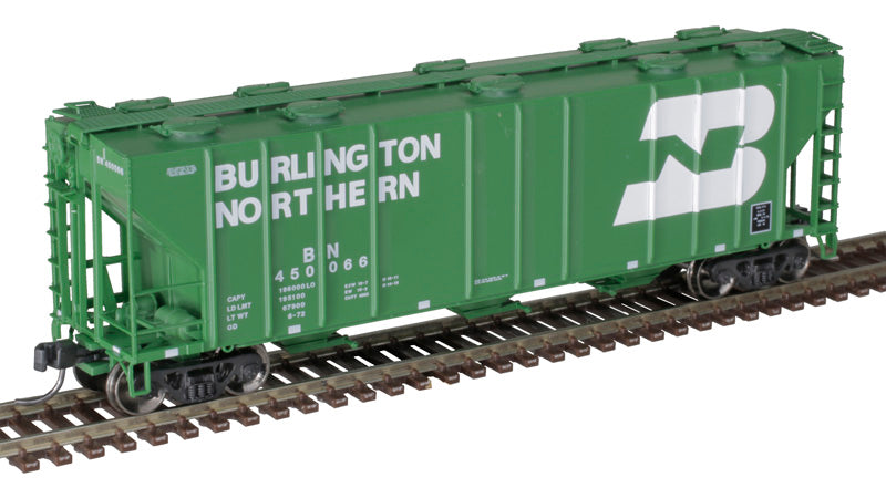 N Scale Atlas PS4000 3 Bay Covered Hopper BN #450017
