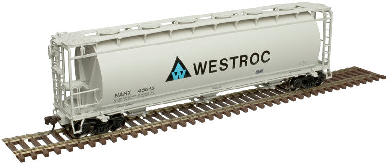 HO Scale Atlas 20005771 ACF Three-Bay Enclosed Hopper Wagon NAHX - Westroc #45613 for Model Trains