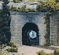 Woodland Scenics N Scale Single Track Tunnel Portals Package (2 Unpainted Hydrocal Castings) - Cut Stone Design for Realistic Railroad Scenery