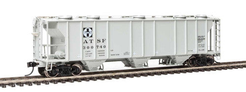 Walthers Mainline HO Scale 50' 3-Bay Covered Hopper ATSF Santa Fe #300740