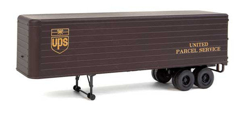Walthers HO Scale Assembled 35' Fluted-Side Trailer 2-Pack with UPS Bowtie Logo (1950s - 1960s)
