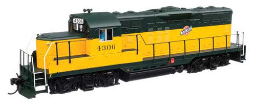 Walthers HO Scale EMD GP9 Phase II C&NW #4306 (Green, Yellow) with DCC & Sound