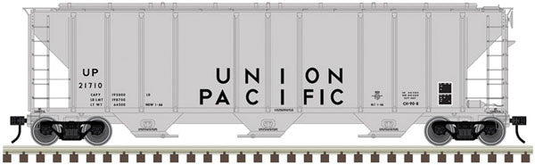 N Scale Atlas 50004603 4427 Covered Hopper Model of Union Pacific Train Car #21710, Part Number 150 - 50004603
