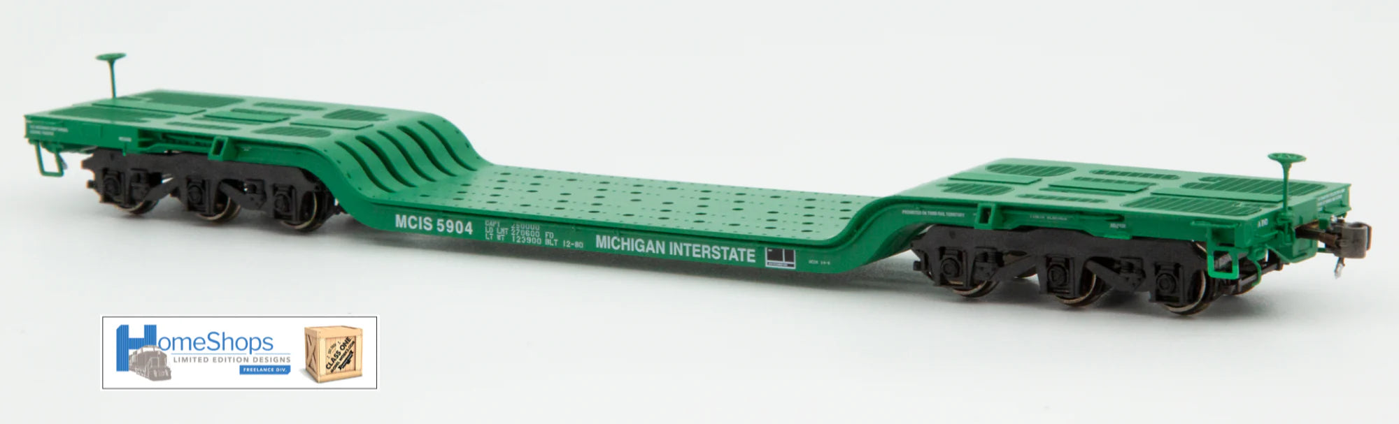 HomeShops HO Scale GSC Depressed Center Flat Car - MCIS Michigan Interstate #5904