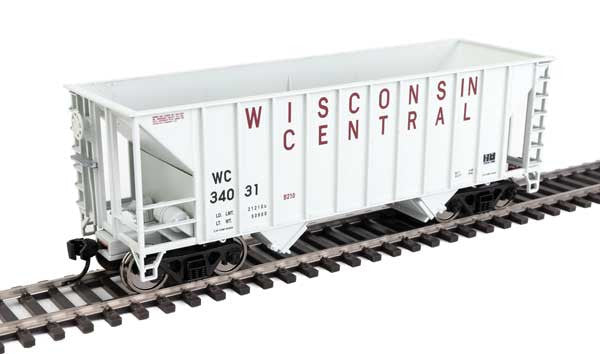 Walthers HO Scale 34' 100-Ton 2-Bay Hopper - Wisconsin Central WC #34031