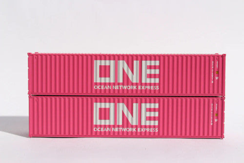 JTC N Scale 40' Magenta Corrugated Side Steel Container Model Train 405333