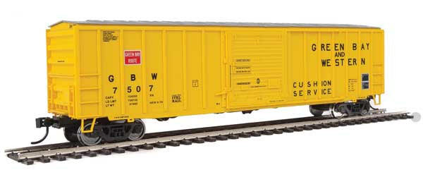 Walthers HO Scale 50-Foot ACF Exterior Post Boxcar - GB&W (Green Bay & Western) #7507 for Model Railroads