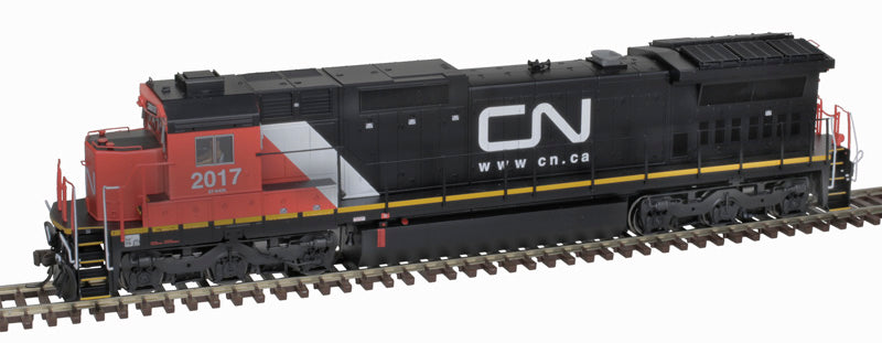 Atlas HO Scale DASH 8-40C Canadian National #2017 (Red, Black) with DCC, Sound & Ditch Lights