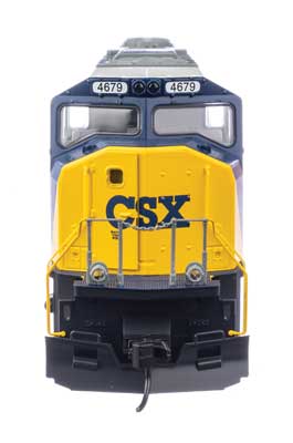 Walthers HO Scale Model Train - EMD SD70M CSX #4679 with DCC & Sound, Featuring Yellow, Gray, Black, Blue, and White Cab Roof (YN2 Version)