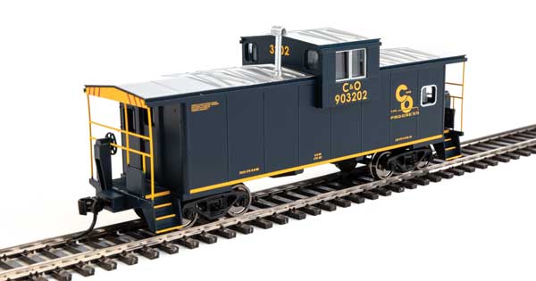Walthers Mainline HO Scale Model Train Caboose for C&O Chesapeake & Ohio Railroad, No. 903202, 910-8710 Series