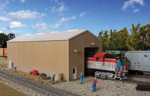 Walthers Cornerstone HO Scale Model Train Accessory - 2985 Modern Single-Track Engine House Kit