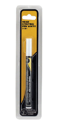 Woodland Scenics White Road Striping Pen for A Scale - 1291 Model
