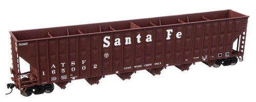 Walthers 910-6751 HO Scale 73 Feet 3 Inches Wood Chip Hopper Model for Atchison, Topeka & Santa Fe Railway (ATSF) #165002