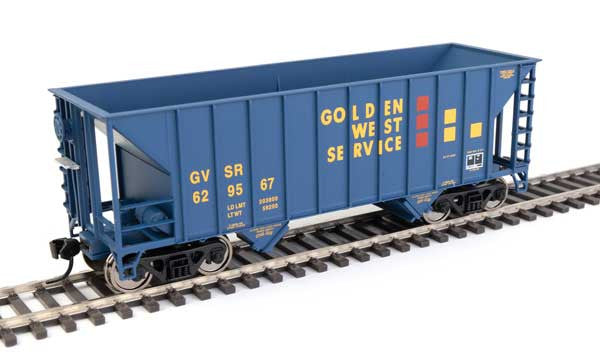 Walthers HO Scale 34' 100-Ton 2-Bay Hopper - Golden West GVSR #629567