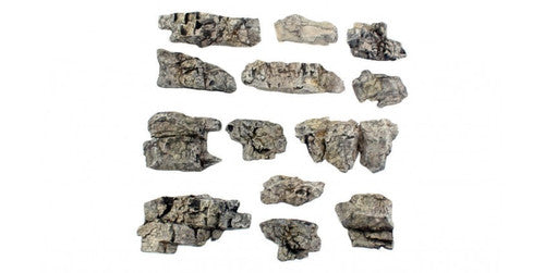 Woodland Scenics 1139 Artificial Rock Outcroppings - Ready-to-Use Rocks for Landscape Modeling -- Set of 13 Pieces in A Scale