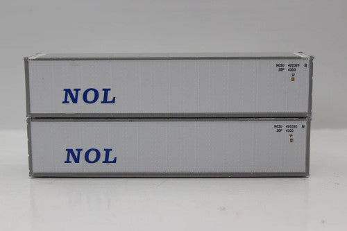 JTC N Scale 40' Standard Height (8'6) Smooth-side Model Train Containers