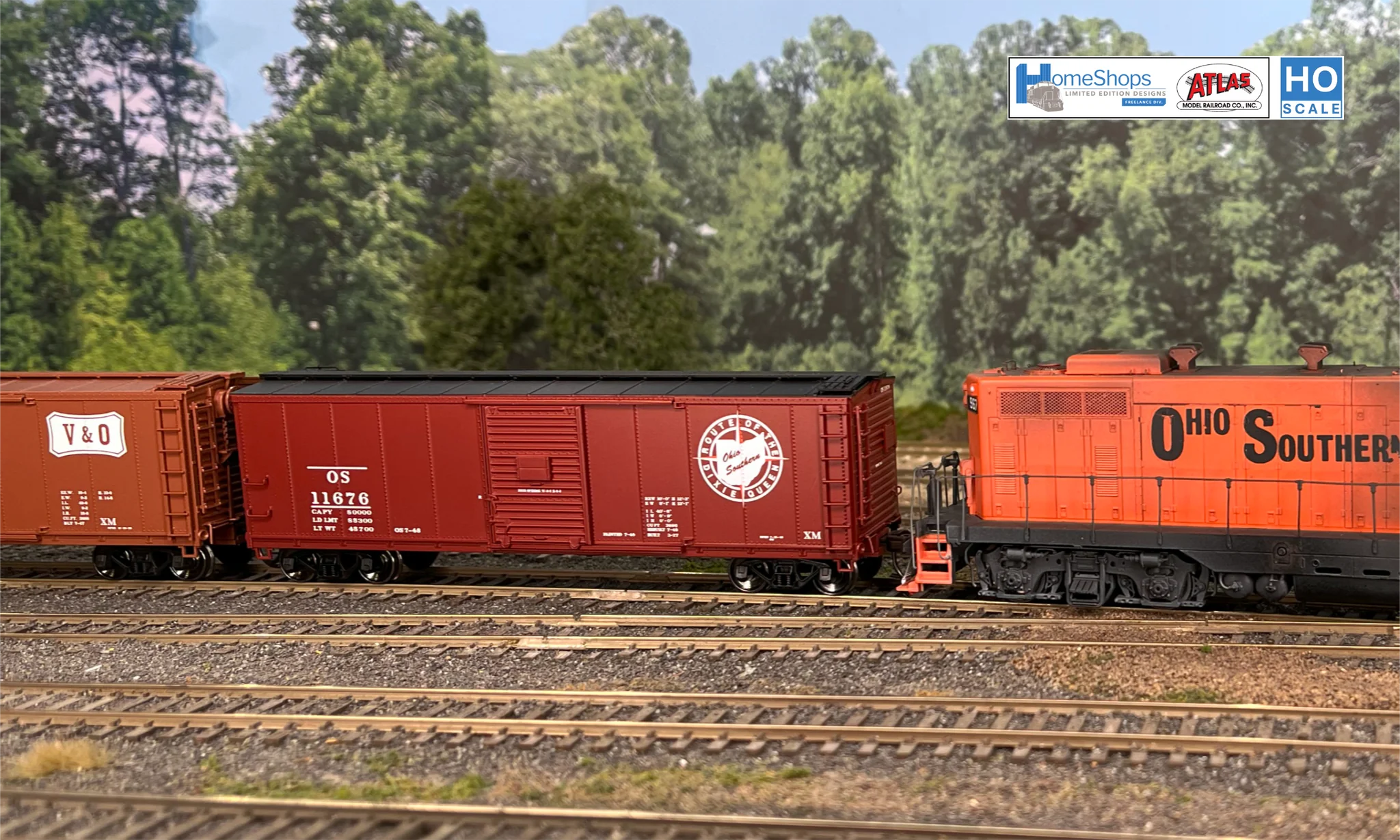 HomeShops HFB - 038 - 003 Limited Edition HO Scale Model Railroad Atlas USRA Rebuilt Steel 40 - foot Box Car for Ohio Southern #11676