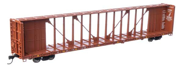 Walthers HO Scale 72' Centerbeam Flatcar with Standard Beam - IC Illinois Central #977112