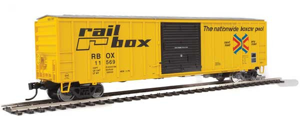 Walthers HO Scale 50-Foot ACF Exterior Post Boxcar - RBOX Railbox Model #11569 for Model Railroads