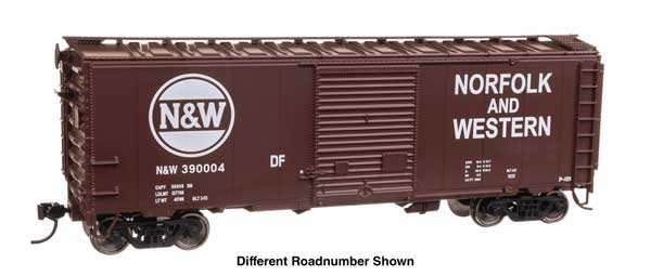 Walthers HO Scale Model Train 910 - 45218 40 - foot ACF Welded Boxcar Representing Norfolk & Western #390031 for Authentic Diesel - era Layouts