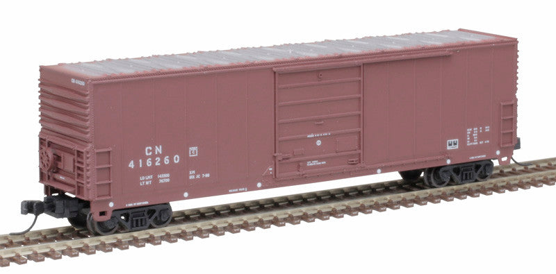 N Scale Atlas 50' Brown & White Canadian National Boxcar #416243, Class X72