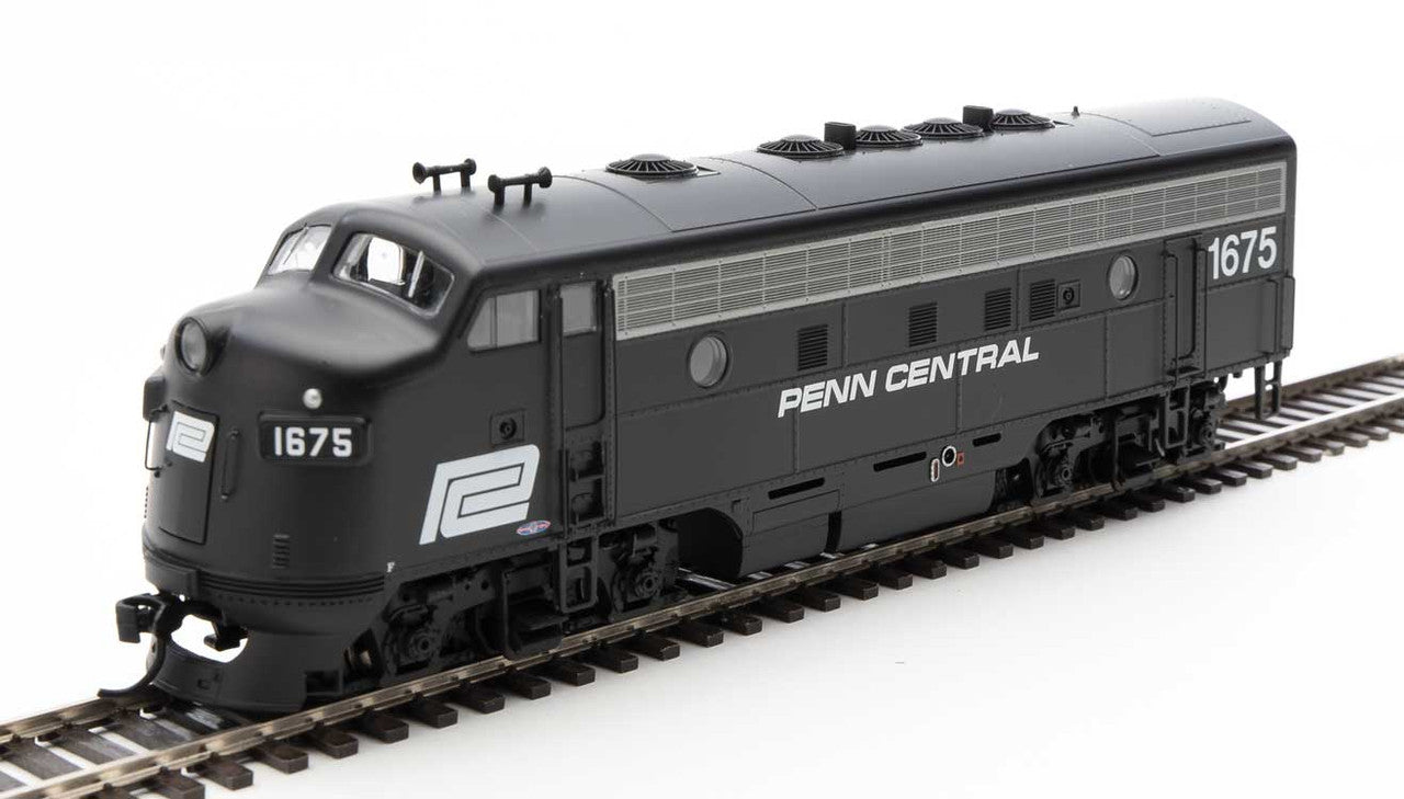 Walthers 19984 EMD F7 A/B PC Penn Central #1675, #3479 Black & White DCC Sound HO Scale