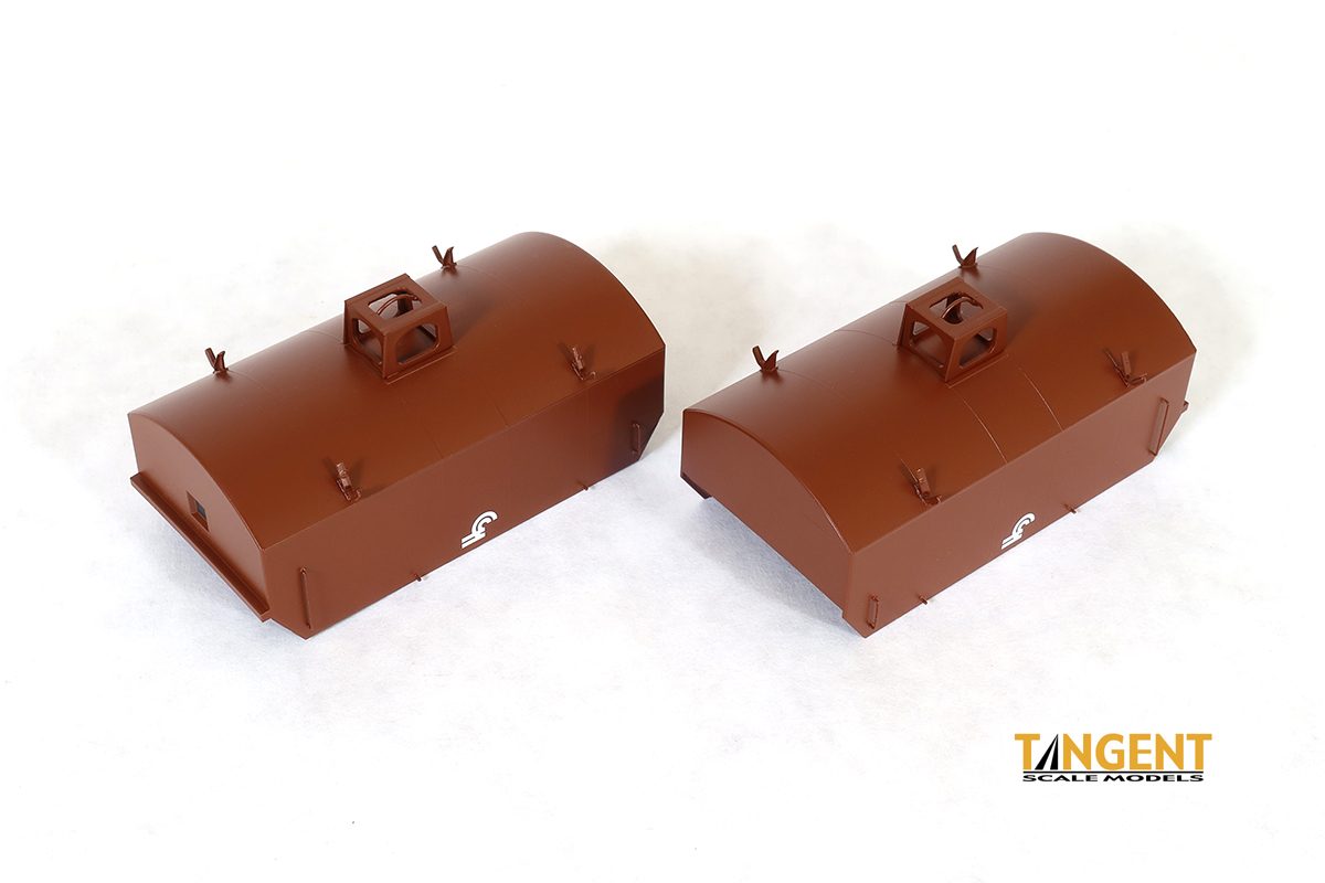Tangent HO Scale Model Train G41A Coil Car Hoods 2-Pack - Painted and Assembled with Conrail (CR) “Version 2 Logo”